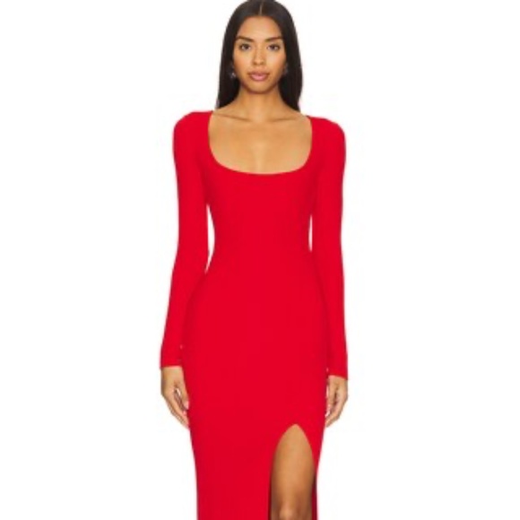 Good American Virgo Maxi Dress in Grenadine003 - Picture 2 of 10